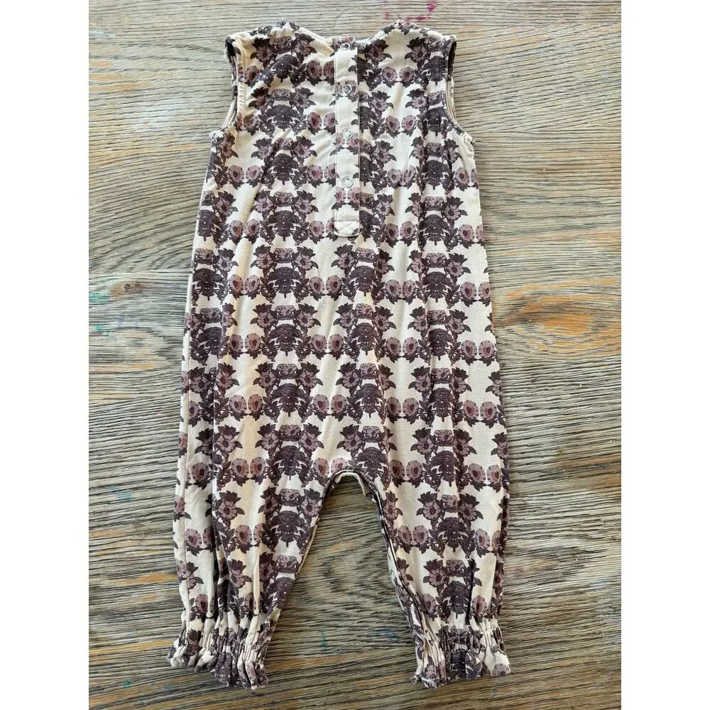 Kate Quinn Floral Print Snap Romper Baby Bamboo Viscose 3-6M